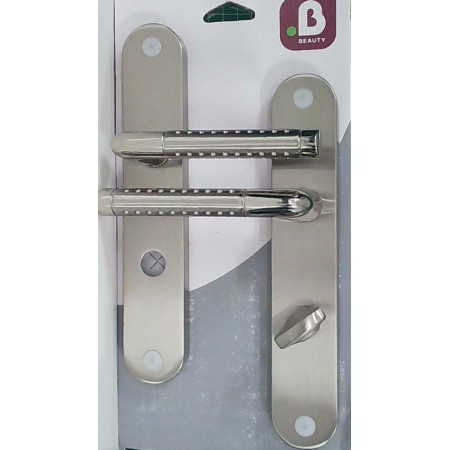 Poignées de Porte Acier Tolbiac Nickel Mat B BEAUTY