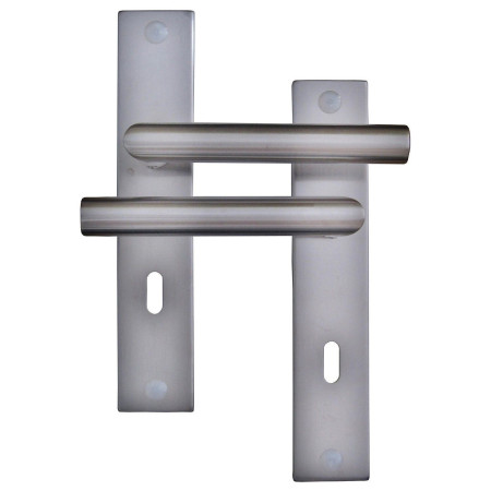 Poignées de porte trou clé Diego carré alu - B BEAUTY Mr Bricolage