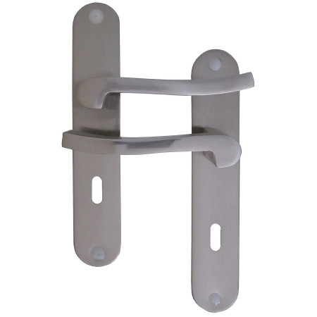 Poignées de porte trou clé Olaf en aluminium - MR BRICOLAGE