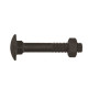 Boulons Tête Ronde Collet Carré Acier Noir 7x45 - INVENTIV