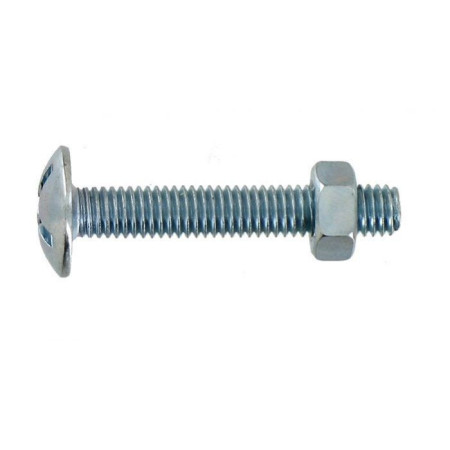 Boulons Poêliers Acier Zingué 6x20 - Lot de 50 - INVENTIV