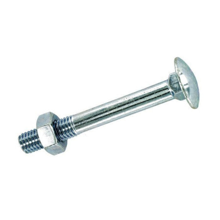 Boulons Tête Ronde Collet Carré Acier Zingué 6x50 - INVENTIV