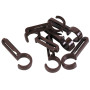 10 Agrafes Clips Plastique - Anneaux ø35 et ø28 - Blanc
