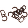 10 Agrafes Clips Plastique - Anneaux ø35 et ø28 - Blanc