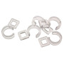 10 Agrafes Clips Plastique - Anneaux ø35 et ø28 - Blanc