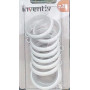 Anneaux Rideaux Blanc 28mm INVENTIV - 10 pièces