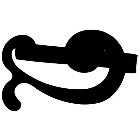 2 Barrettes à Rideaux Aimantées Baleine - Noir Laqué