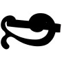 2 Barrettes à Rideaux Aimantées Baleine - Noir Laqué