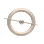 1 Embrasse Métal Avec Magnet Central de Fixation - Chrome Mat