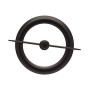 1 Embrasse Métal Avec Magnet Central de Fixation - Noir Mat
