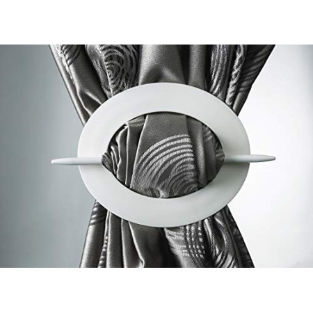 1 Embrasse PVC Ovale - Blanc Laqué