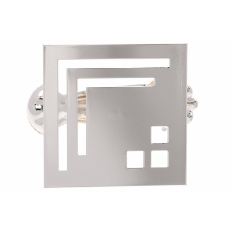 2 Pinces Carré - Chrome Mat