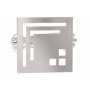 2 Pinces Carré - Chrome Mat