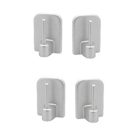 4 Supports adhésifs - Plastique - Gris