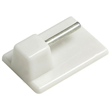 4 Supports adhésifs - Plastique - Blanc