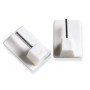 4 Supports adhésifs - Plastique - Blanc