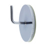 2 Supports Adhésifs Métal - Chrome - Diamètre 7