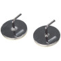 2 Supports Adhésifs Métal - Chrome - Diamètre 7