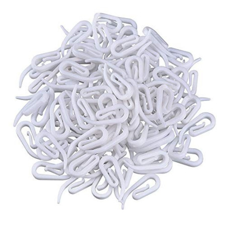 20 Agrafes escargot - Plastique - Blanc