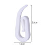 20 Agrafes escargot - Plastique - Blanc