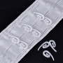 20 Agrafes escargot - Plastique - Blanc