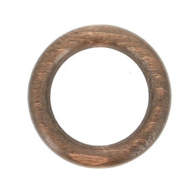 Anneaux Bois 56 mm Tringle Ø28 Chêne Foncé - INVENTIV