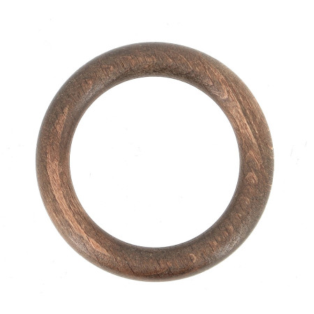 Anneaux Rideaux Bois 70 mm Chêne Foncé - INVENTIV