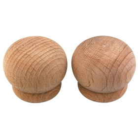 2 Embouts Pomme - Brut à Peindre - Diamètre 20