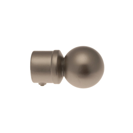 1 Embout Boule - Chrome Satiné - Diamètre 20