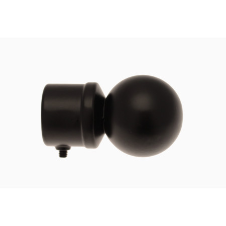 1 Embout Boule - Noir Satiné - Diamètre 20