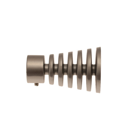 1 Embout Cône Strié - Chrome Satiné - Diamètre 20