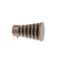 1 Embout Cône Strié - Chrome Satiné - Diamètre 20