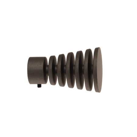 1 Embout Cône Strié - Graphite - Diamètre 20