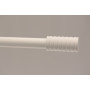 2 Embouts Cylindre Strié - Blanc Mat - Diamètre 20