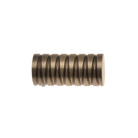 2 Embouts Cylindre Strié - Bronze - Diamètre 20