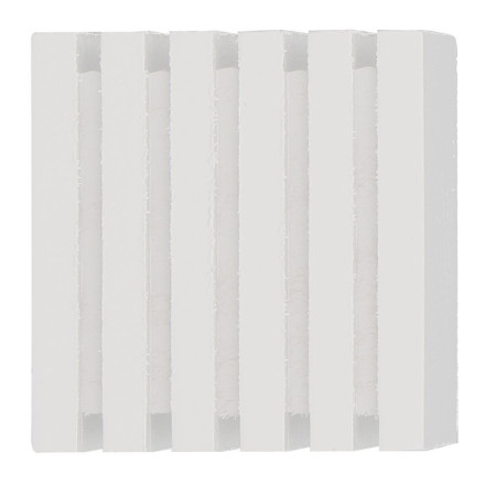 Embout de barre à rideau cube Ø28 blanc - INVENTIV