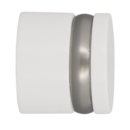 Embout de Barre à Rideaux INVENTIV Ø28 Blanc - Visser