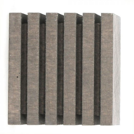 Embout de barre à rideaux cube Ø28 gris - INVENTIV