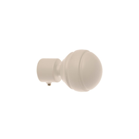 2 Embouts Ball - Blanc Mat - Diamètre 20