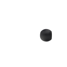 1 Embout Boule Bois - Noir Mat - Diamètre 28
