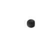 1 Embout Boule Bois - Noir Mat - Diamètre 28