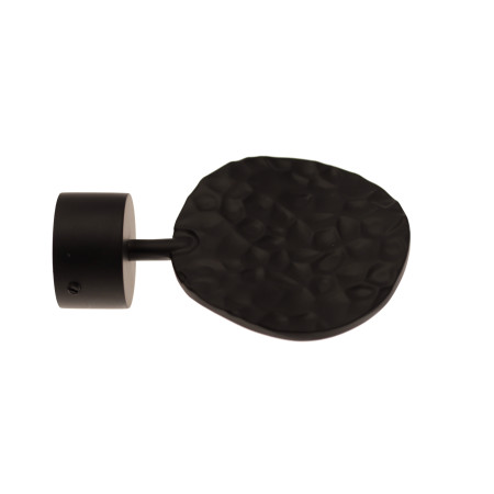 1 Embout Médaillon - Noir Satiné - Diamètre 28