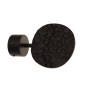 1 Embout Médaillon - Noir Satiné - Diamètre 28