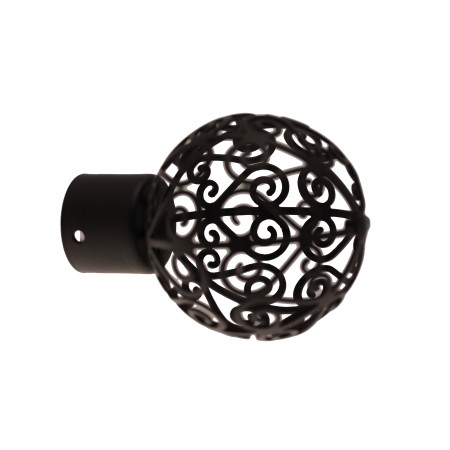 1 Embout Perse - Noir Satiné - Diamètre 28