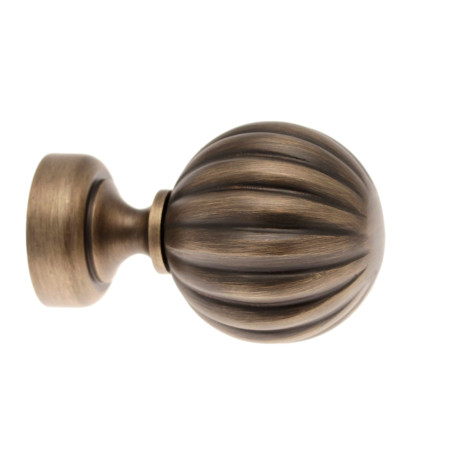 1 Embout Sphère Plissée - Laiton Massif - Diamètre 28