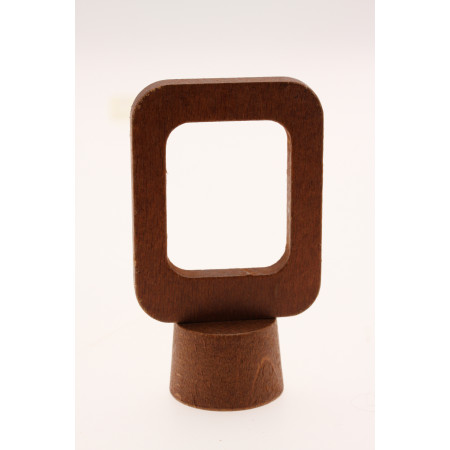 1 Embout Rectangle Ouvert - Décor Merisier - Diamètre 28