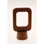 1 Embout Rectangle Ouvert - Décor Merisier - Diamètre 28