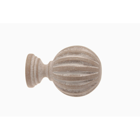 1 Embout Sphère Plissée - Caramel Cérusé - Diamètre 28