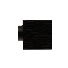 1 Embout Vague - Noir Satiné - Diamètre 28