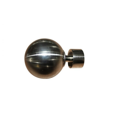 Embouts de Barre à Rideaux Boule Chromé Brossé Ø20mm - INVENTIV